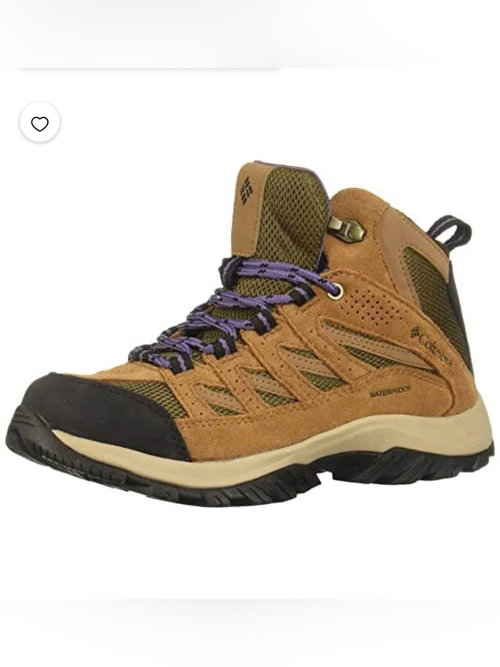 Women’s size 6 Columbia Lace-Up Hiking Boot in Brown with Purple Laces